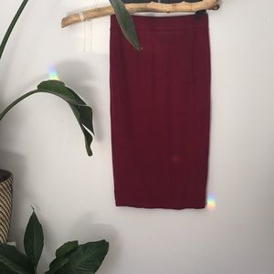 Free People midi burgundy skirt size M